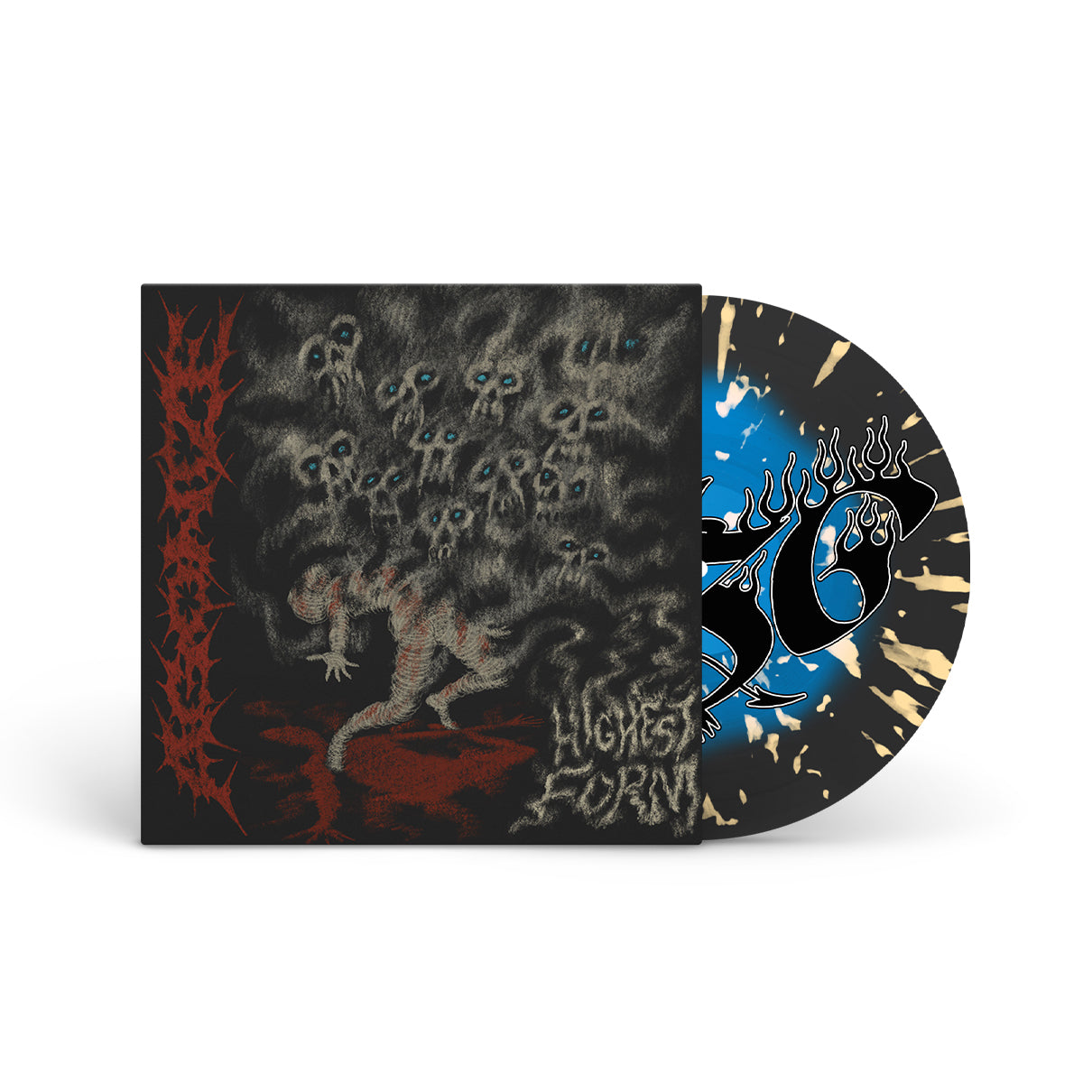AGONIZE "Highest Form" 12" EP BLUE IN BLACK ICE W BONE SPLATTER