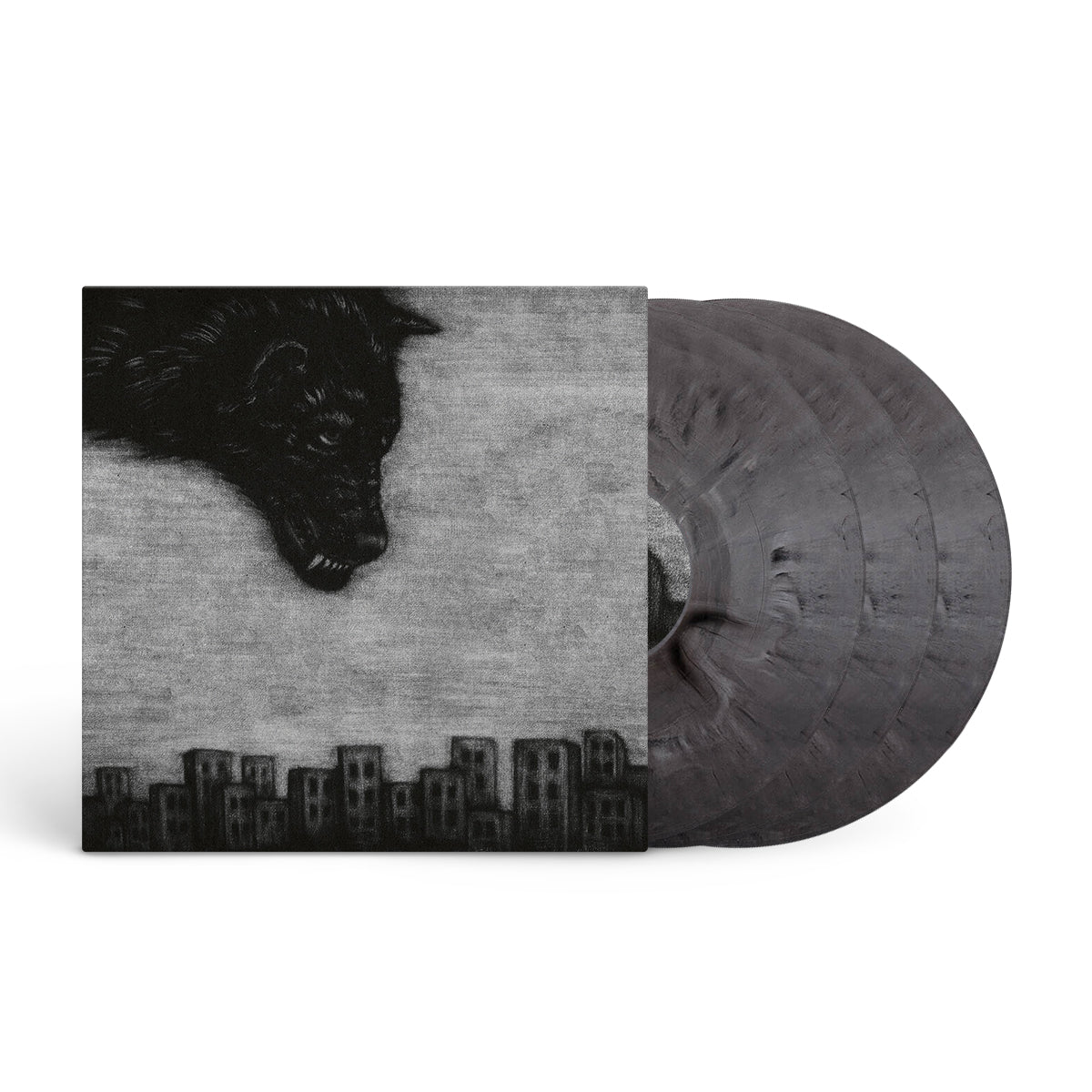 CRIPPLED BLACK PHOENIX "The Wolf Changes Its Fur.../Horrific Honorifics No. 2" 3xLP BLACK SILVER MARBLED