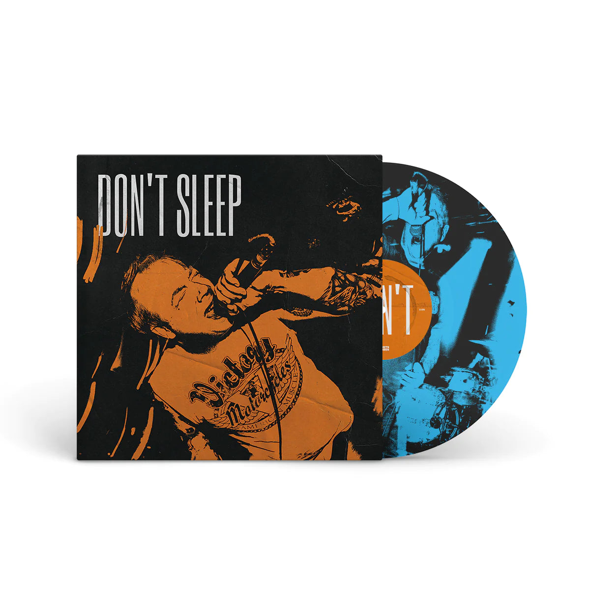 DON'T SLEEP "S/T" 12" TRANSPARENT BLUE W SCREENPRINTED B-SIDE