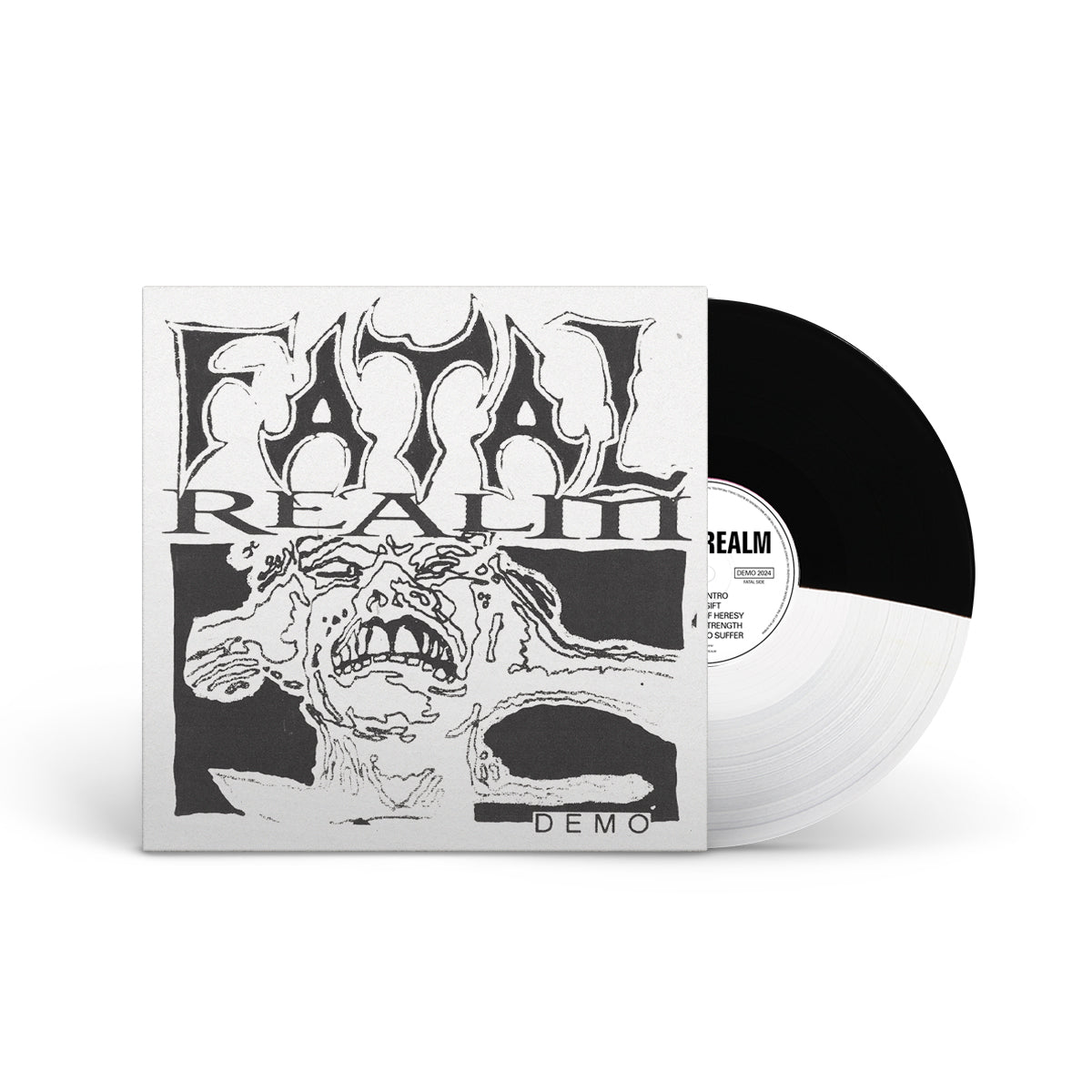 FATAL REALM "Demo" LP HALF BLACK HALF CLEAR