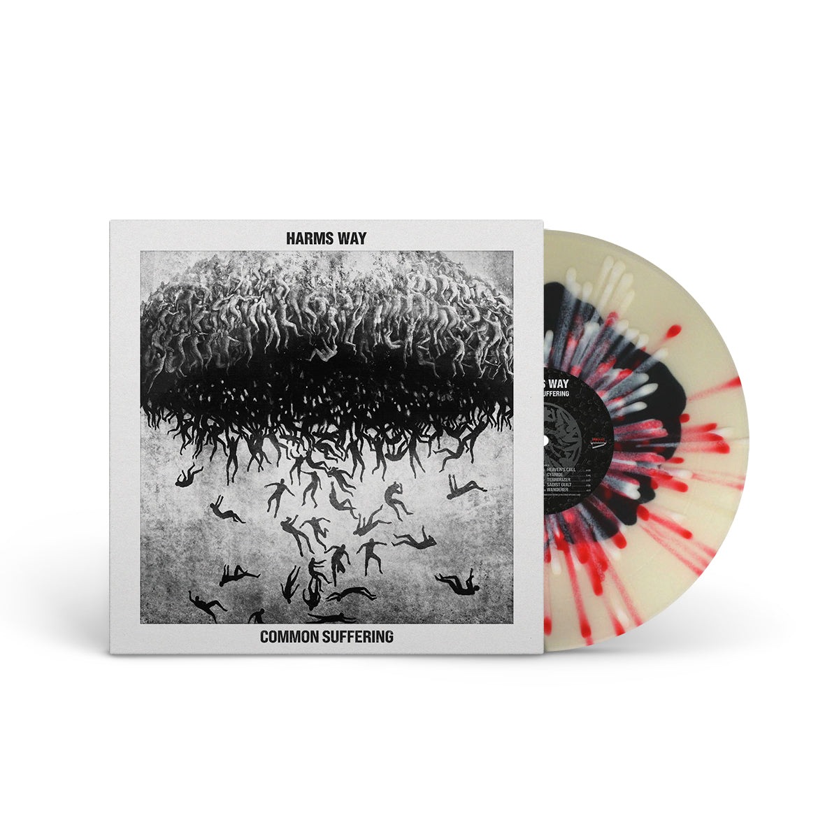 HARM'S WAY "Common Suffering" LP BLACK HOLE W RED & WHITE SPLATTER