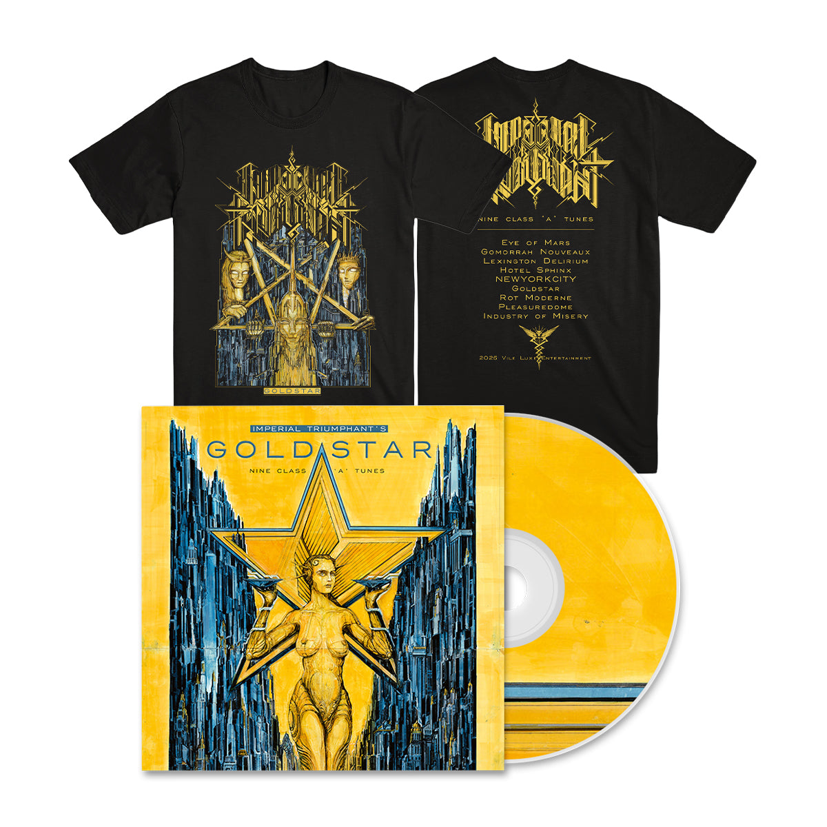 IMPERIAL TRIUMPHANT "Goldstar" CD + T-Shirt Bundle