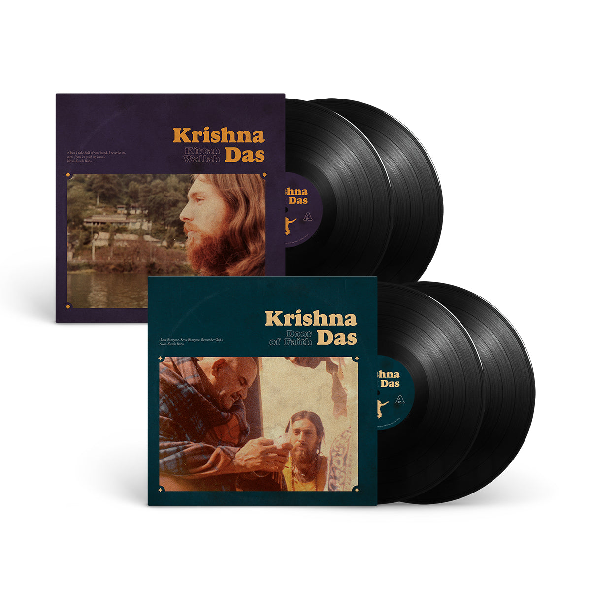 KRISHNA DAS "Kirtan Wallah & Door Of Faith" Vinyl Bundle BLACK