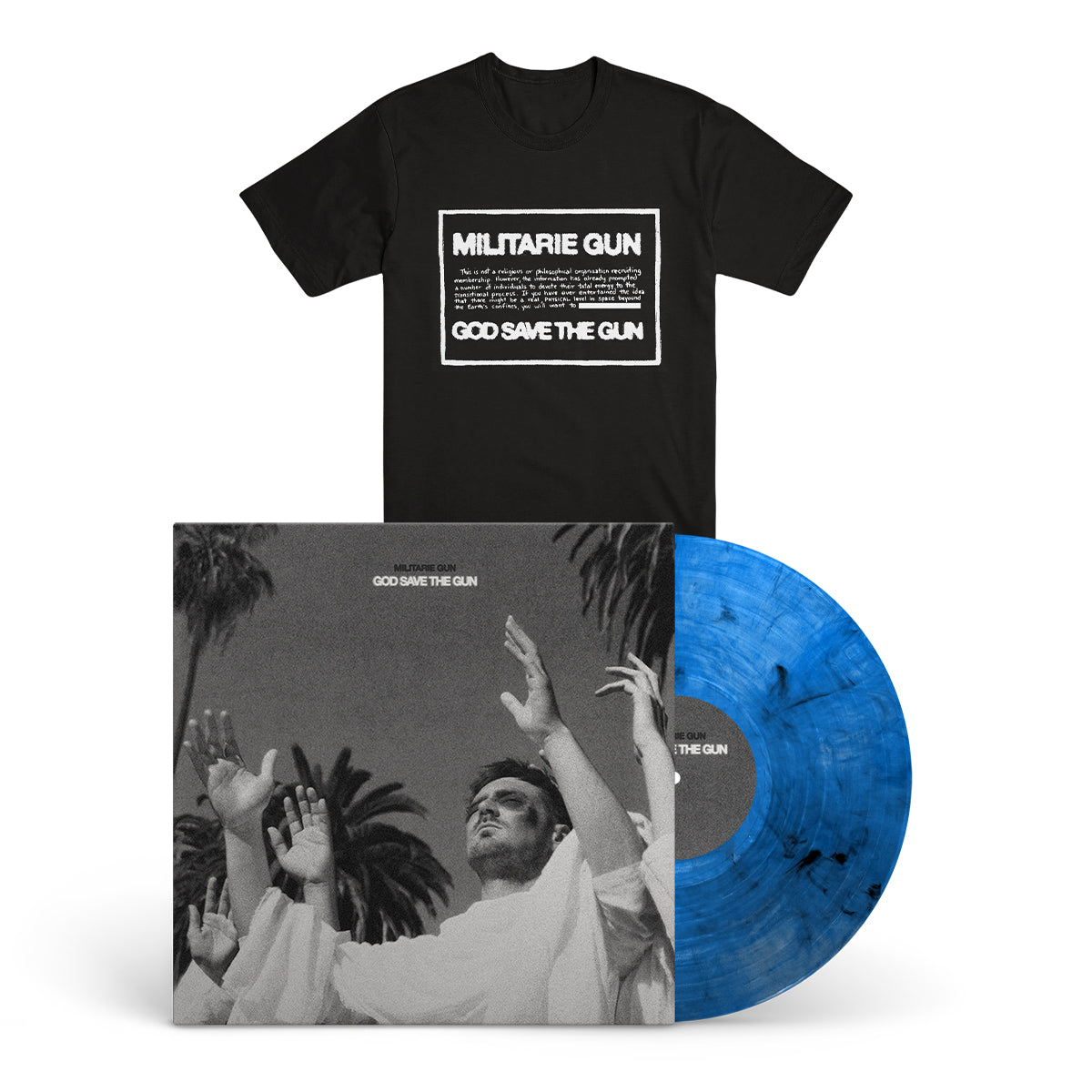 MILITARIE GUN "God Save The Gun" LP + T-Shirt Bundle