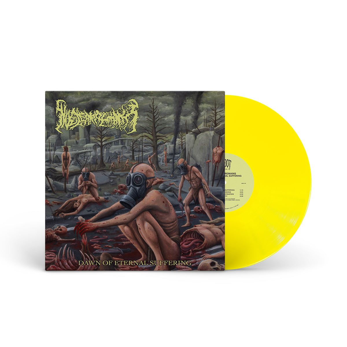 NUCLEAR REMAINS "Dawn of Eternal Suffering" LP HIGHLIGHTER YELLOW