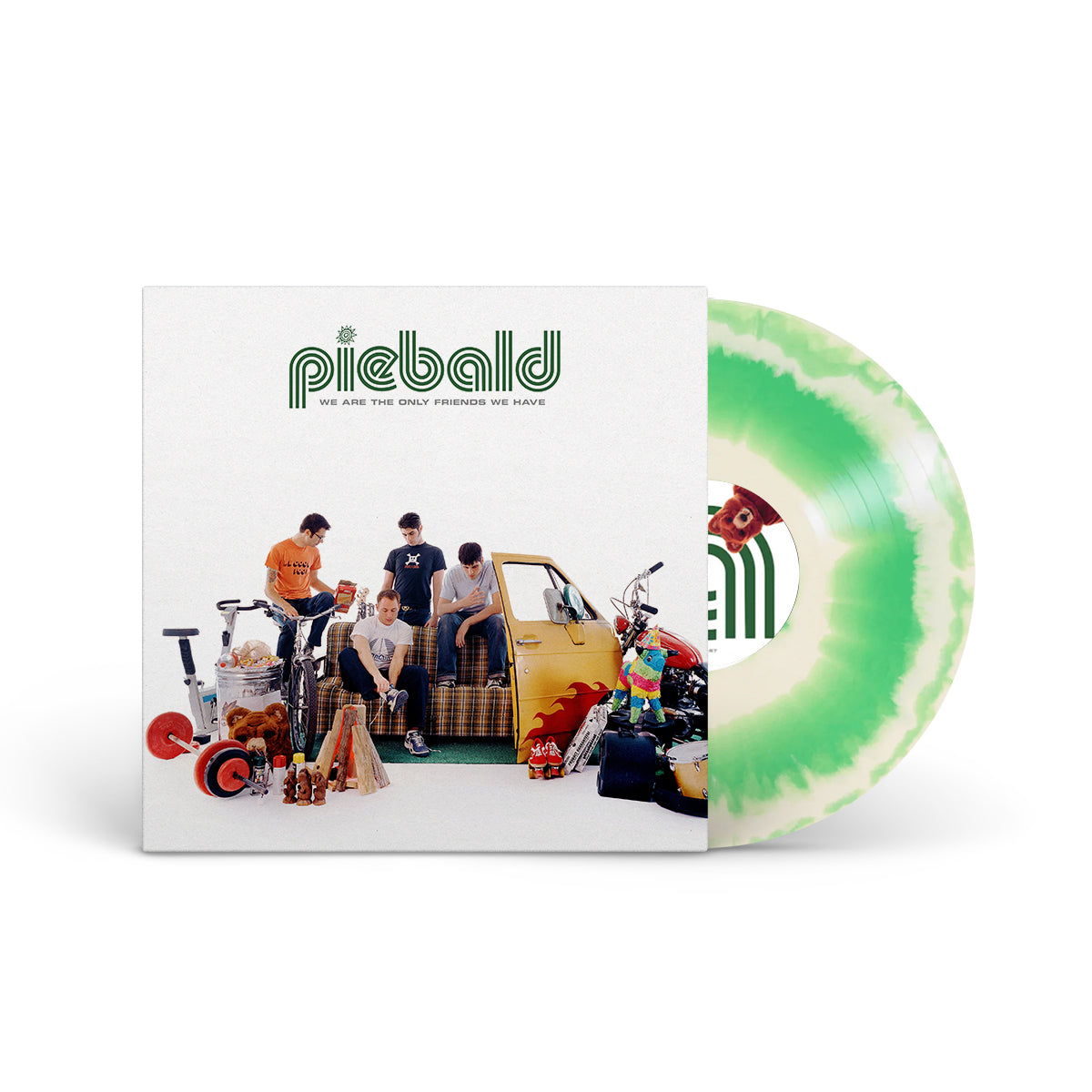 PIEBALD "We Are The Only Friends We Have" LP GREEN WHITE SMASH