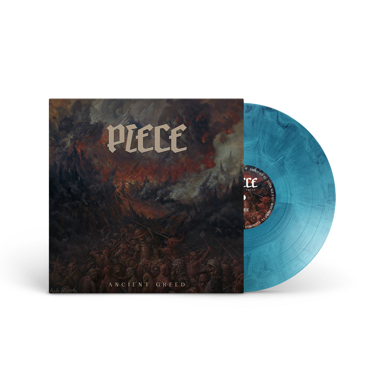 PIECE "Ancient Greed" LP TURQOUISE BLACK