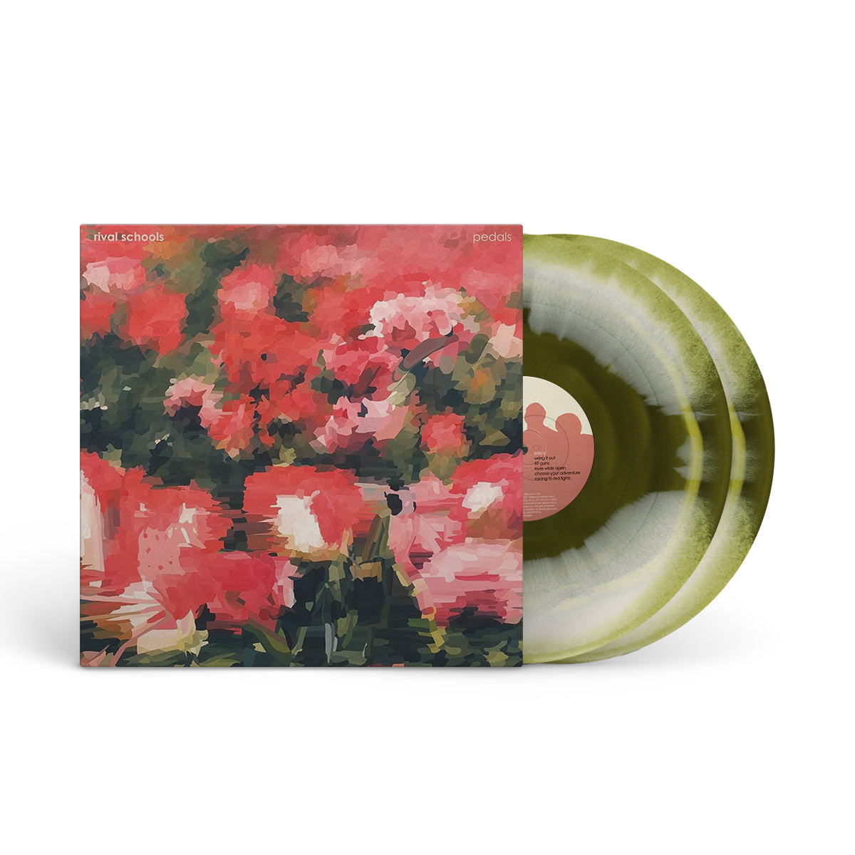 RIVAL SCHOOLS "Pedals" 2xLP GREEN & BONE SWIRL