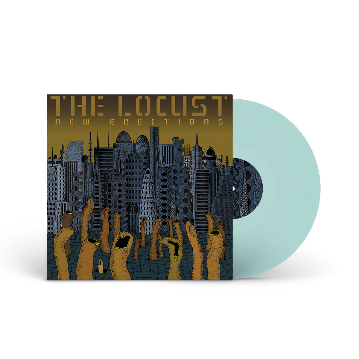 THE LOCUST "New Erections" LP TRANS. ELECTRIC BLUE