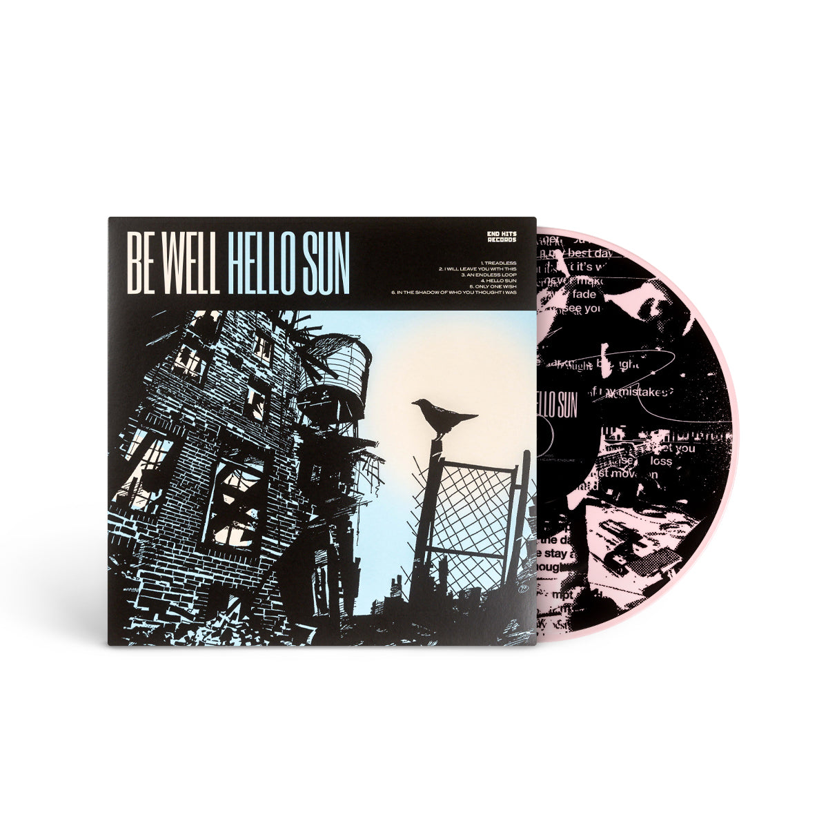 BE WELL "Hello Sun" 12" BABY PINK W SCREENPRINTED B-SIDE (EVIL GREED EXCLUSIVE)