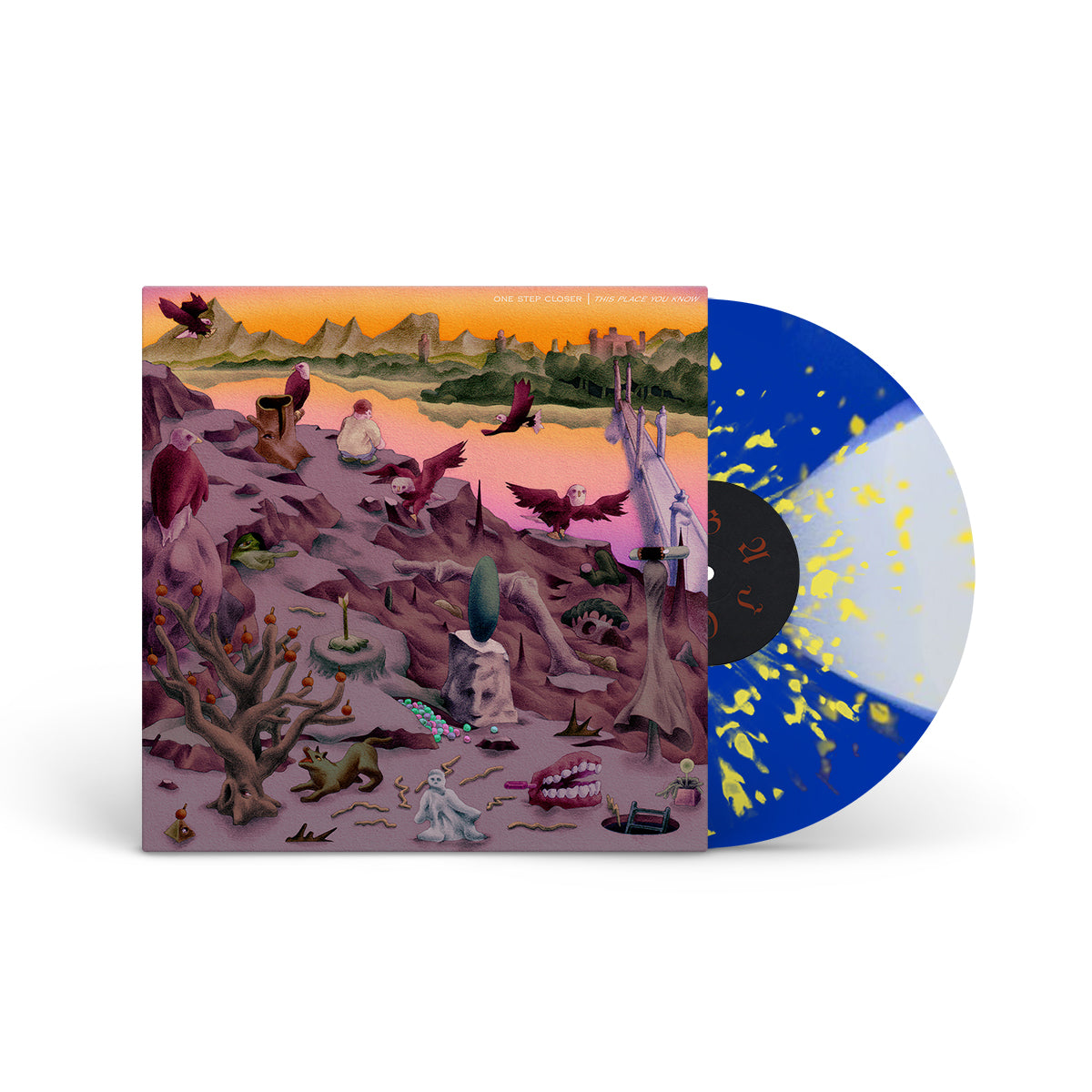 ONE STEP CLOSER "This Place You Know" LP BLUE & WHITE BUTTERFLY W YELLOW SPLATTER (EVIL GREED EXCLUSIVE)