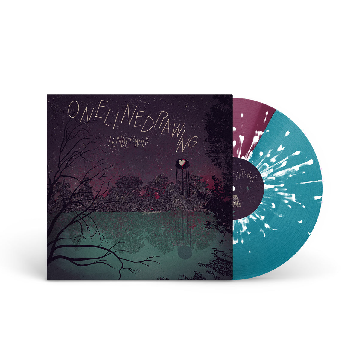 ONELINEDRAWING "Tenderwild" LP PURPLE BLUE W WHITE SPLATTER