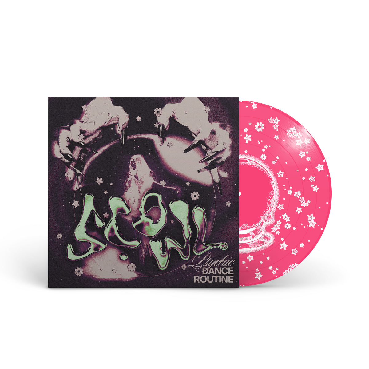 SCOWL "Psychic Dance Routine" 12" NEON MAGENTA W SCREENPRINTED B-SIDE