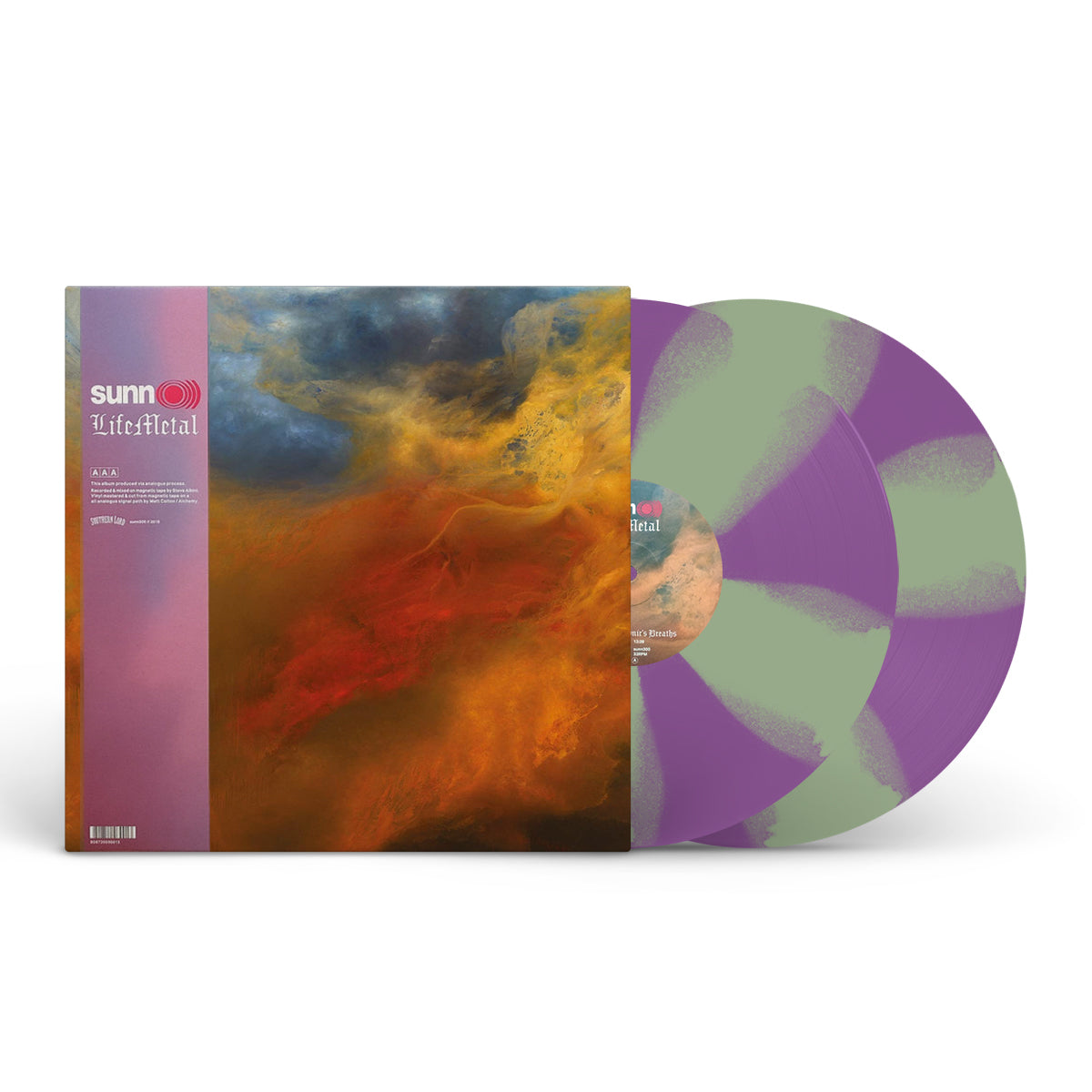 SUNN O))) "Life Metal" 2xLP PURPLE GREEN PINWHEEL