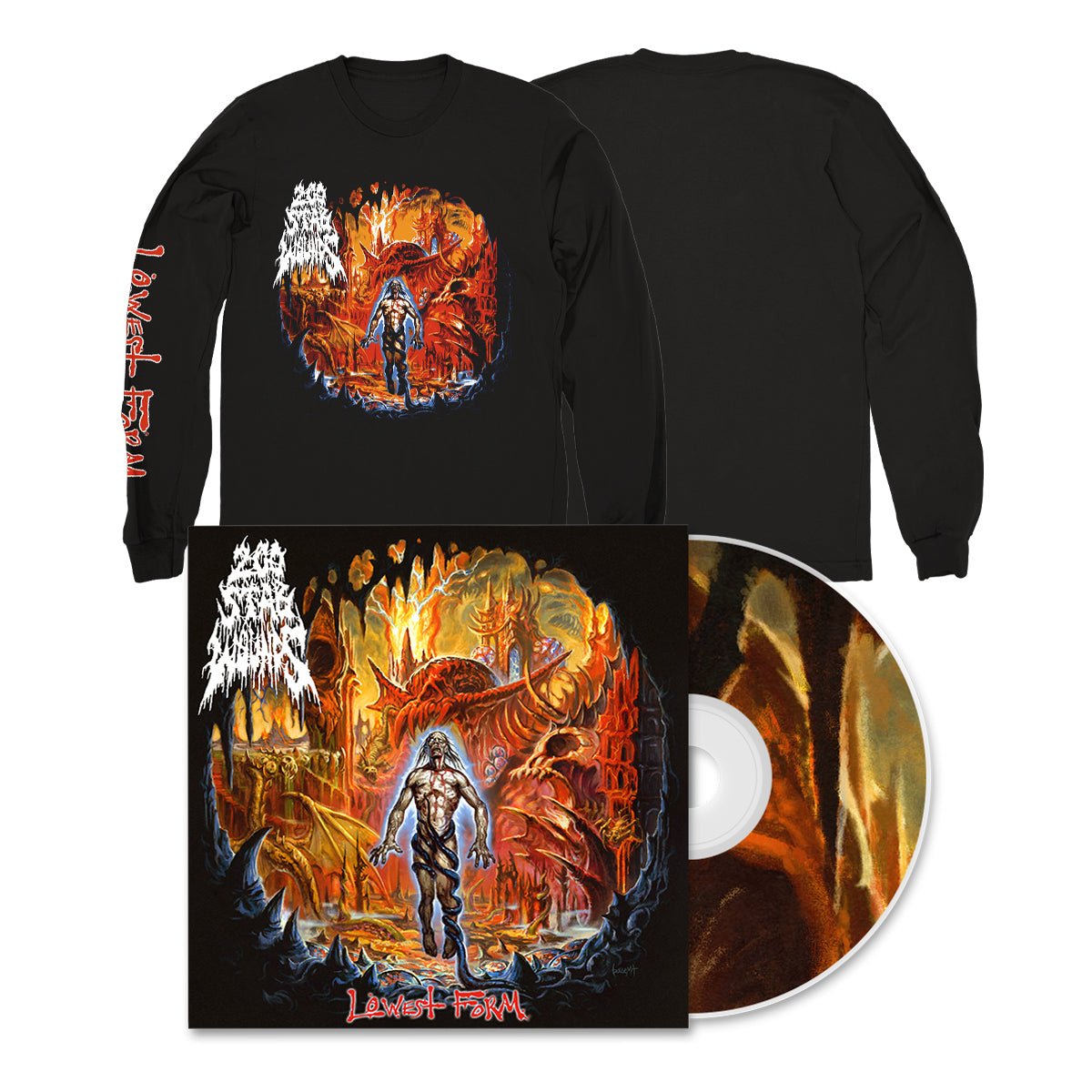200 STAB WOUNDS "Lowest Form" CD + Longsleeve Bundle - Evil Greed