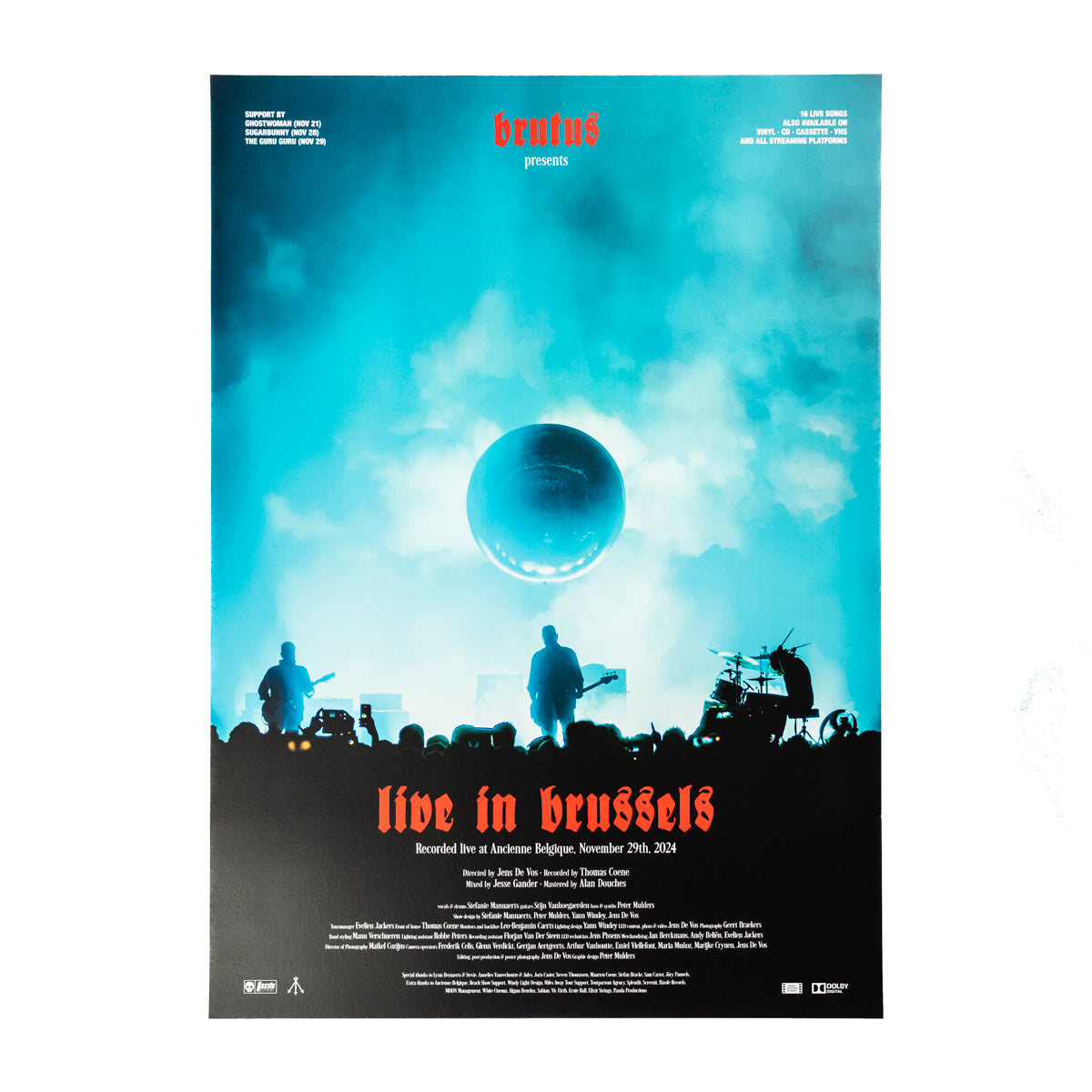 BRUTUS &quot;Live In Brussels&quot; Poster STANDARD