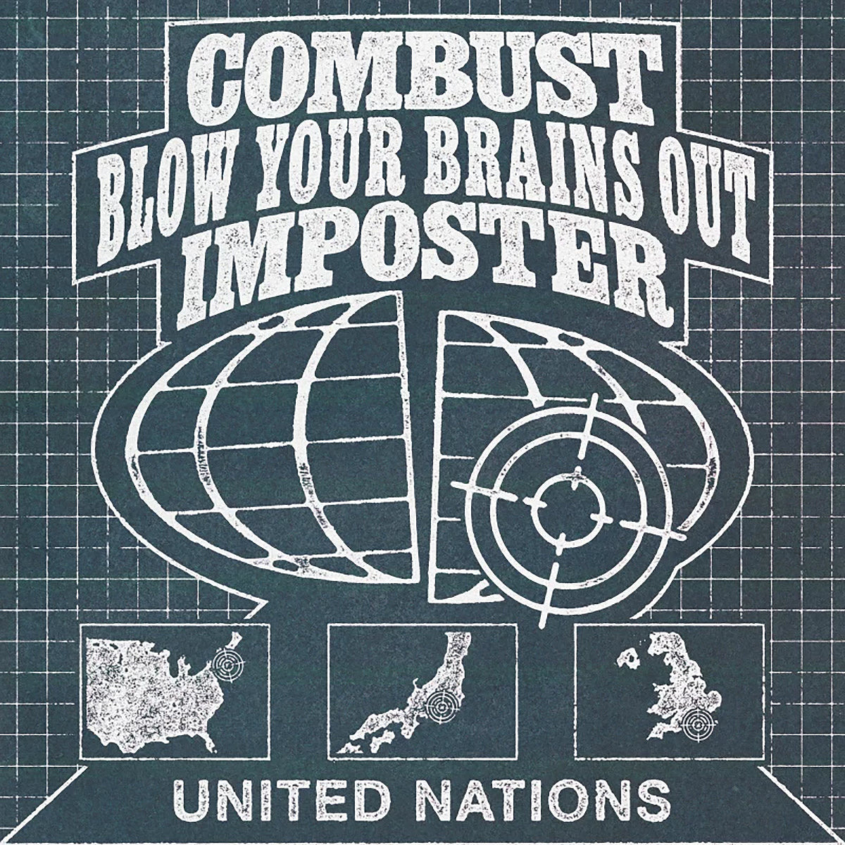 COMBUST / BLOW YOUR BRAINS OUT / IMPOSTER "United Nations Split" 12" EP