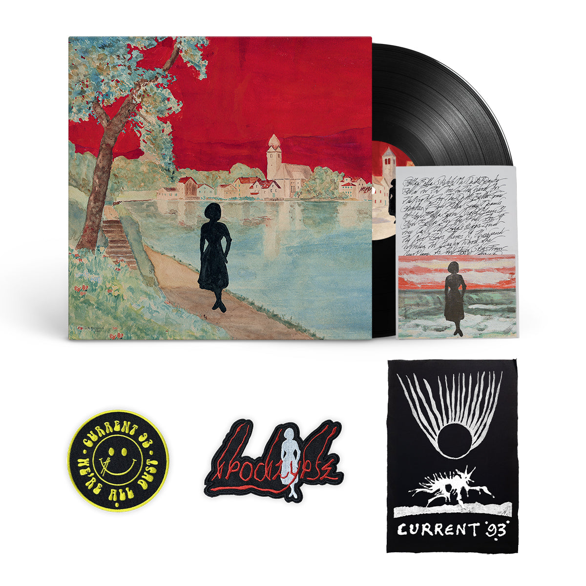 CURRENT 93 &quot;Sketches Of My NightMares And Dreams Occurring&quot; LP + Patch Set Bundle