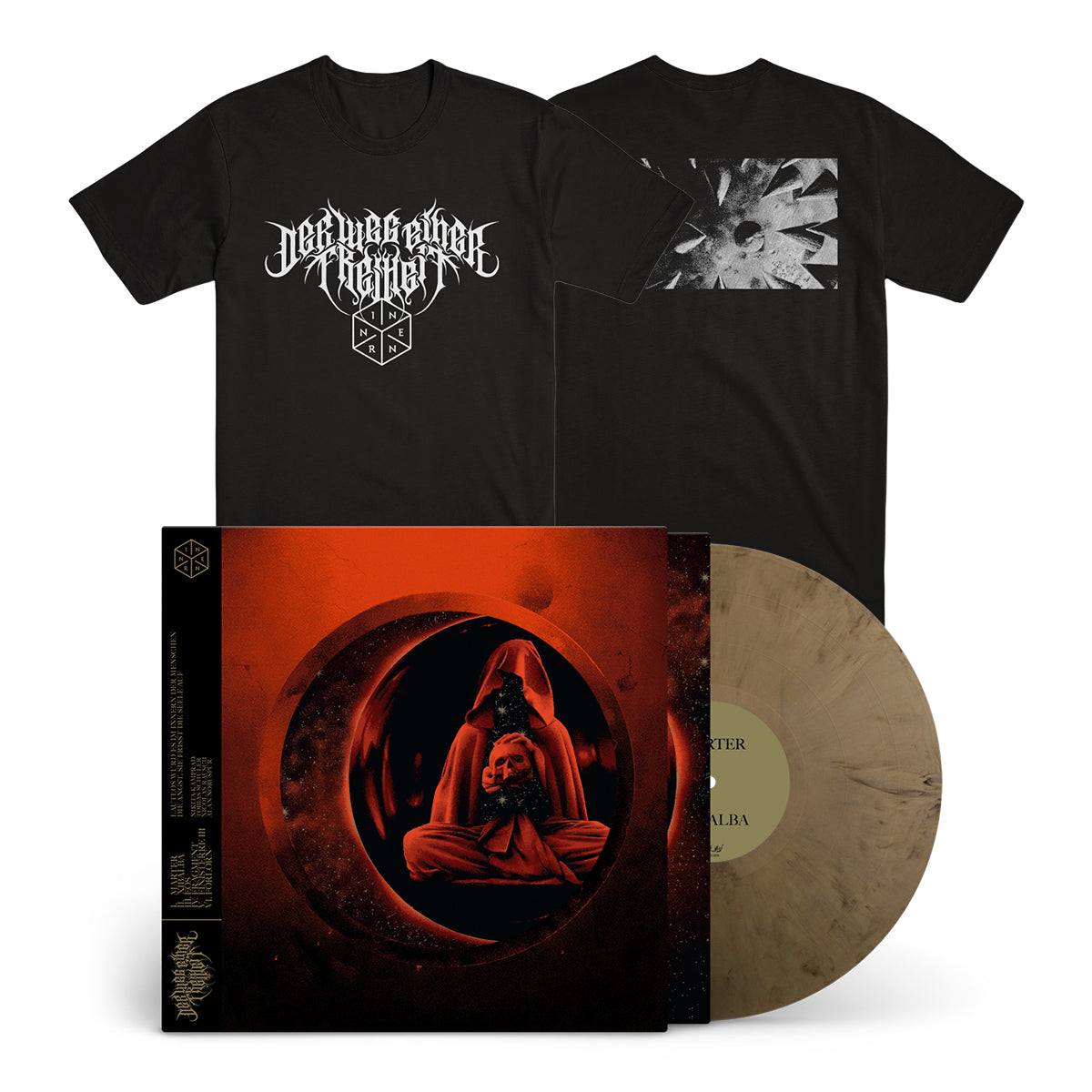 DER WEG EINER FREIHEIT &quot;Innern&quot; LP + T-Shirt Bundle SKULL GOLD