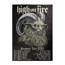 HIGH ON FIRE "EU Tour 2025" Screenprinted Poster