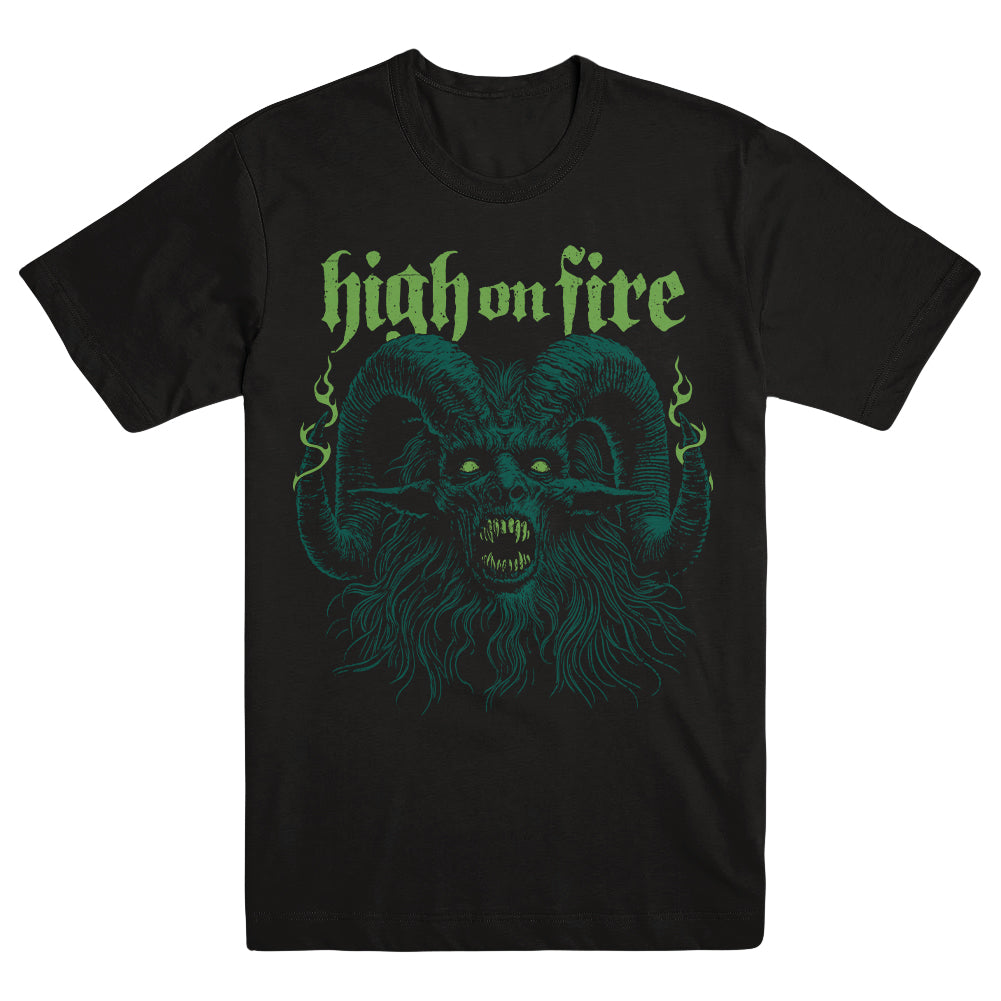 HIGH ON FIRE &quot;Devil Head - Green&quot; T-Shirt