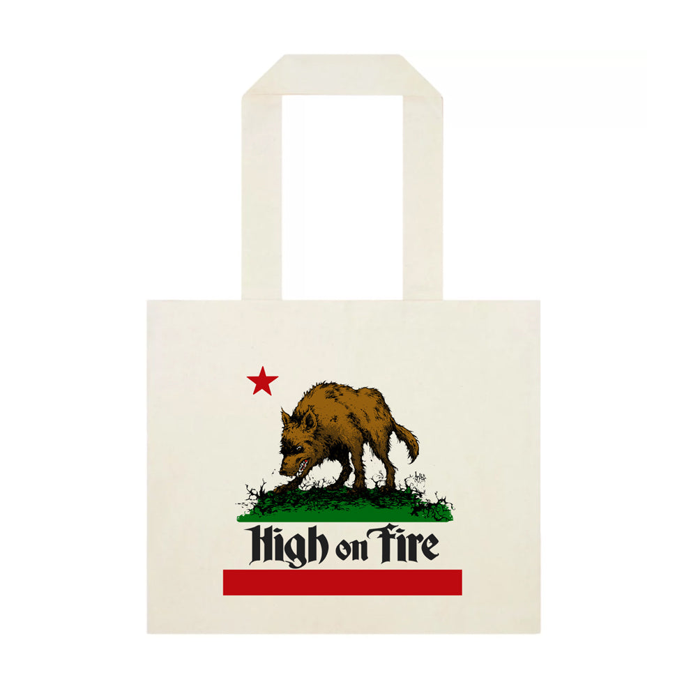 HIGH ON FIRE &quot;California Wolf&quot; Tote Bag