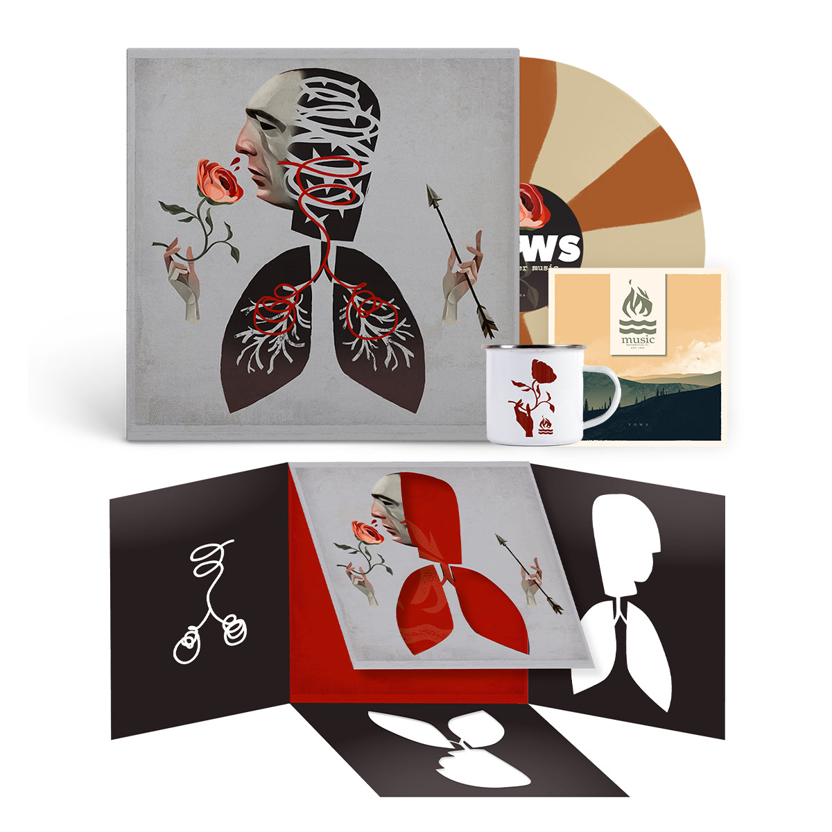 HOT WATER MUSIC &quot;Vows&quot; LP + Coffee Mug + Art Print Bundle