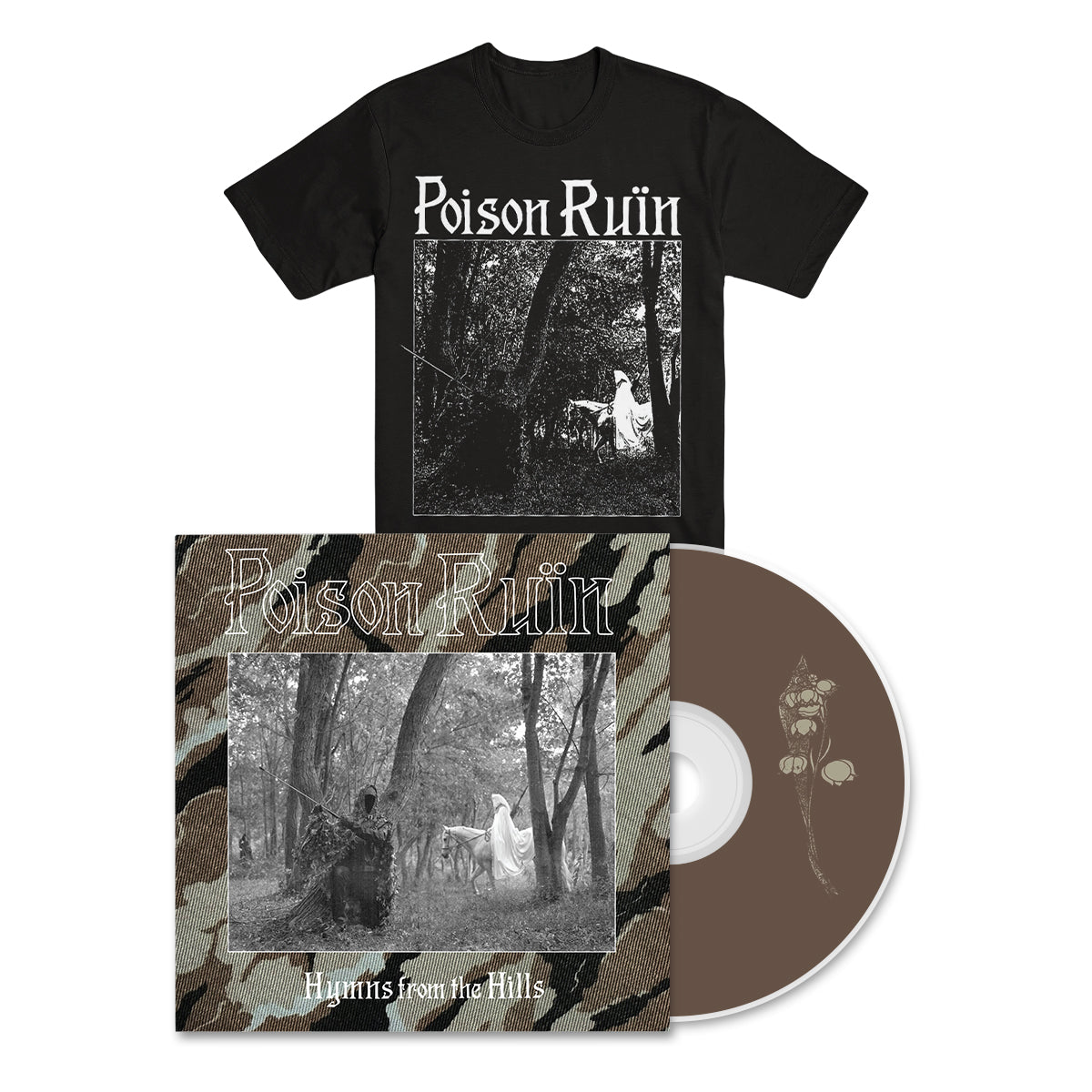 POISON RUIN "Hymns From The Hills" CD + T-Shirt Bundle