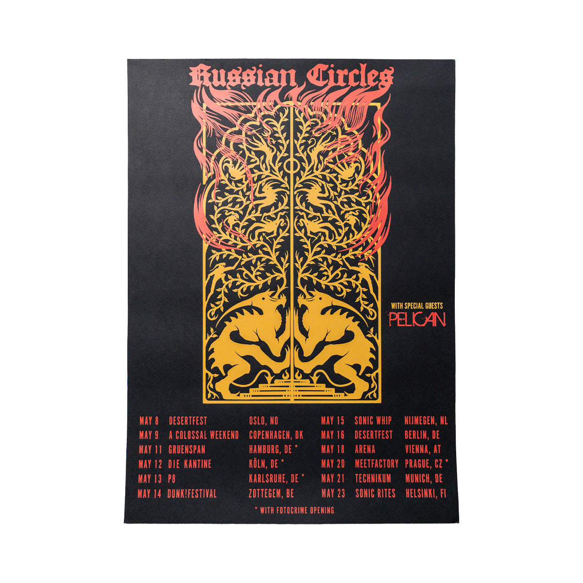 RUSSIAN CIRCLES "European Tour 2026" Screenprinted Poster