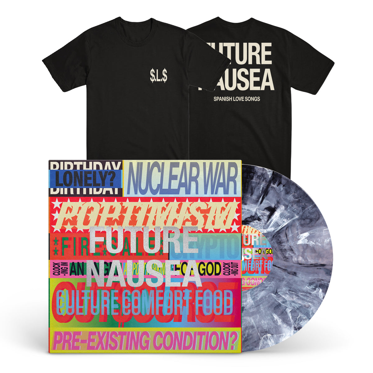 SPANISH LOVE SONGS "Future Nausea" LP + T-Shirt Bundle
