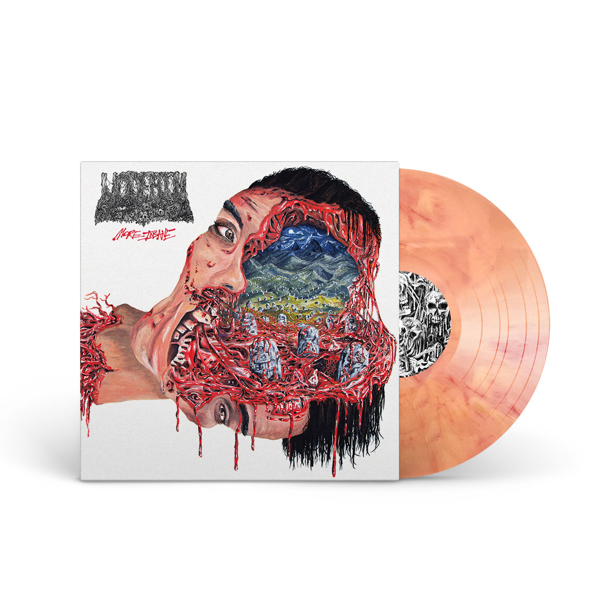 UNDEATH &quot;More Insane&quot; LP MARS ATTACKS (CADAVERIC SWIRL)