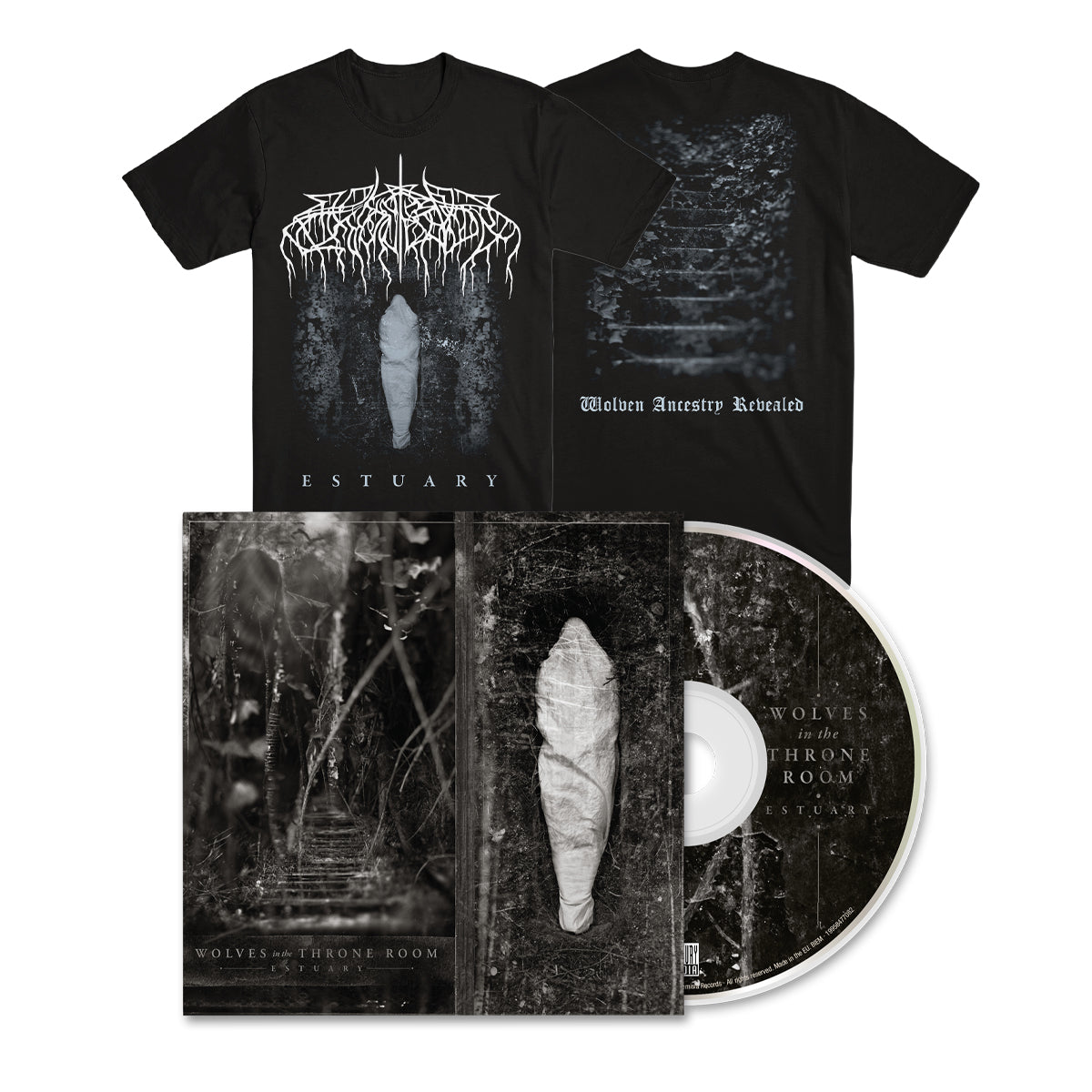 WOLVES IN THE THRONE ROOM "Estuary" CD + T-Shirt Bundle
