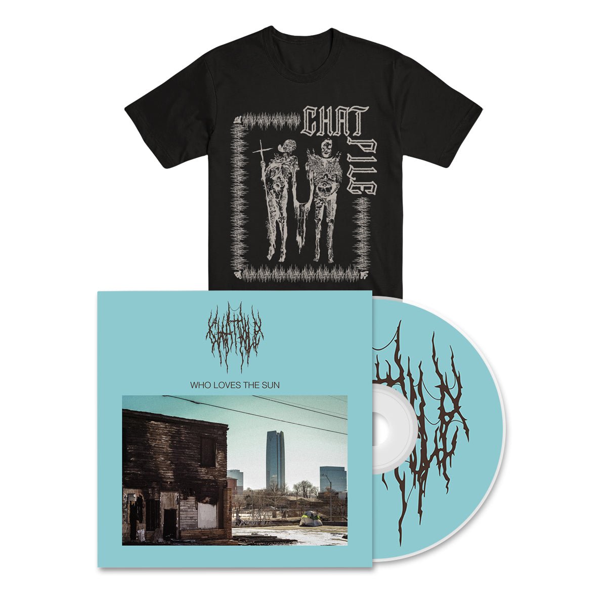 CHAT PILE "Who Loves The Sun" CD + T-Shirt Bundle - Evil Greed
