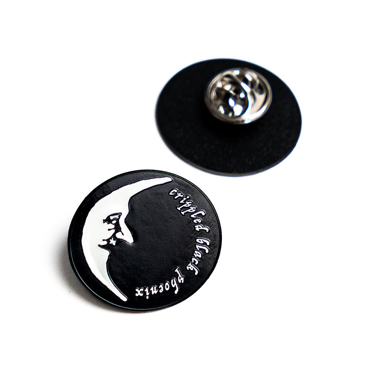 CRIPPLED BLACK PHOENIX "Crescent Moon" Enamel Pin - Evil Greed