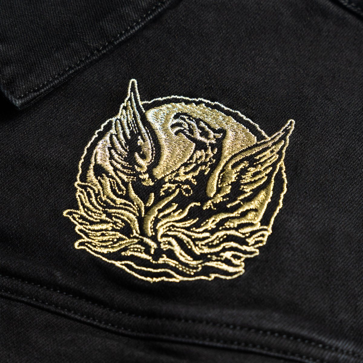 CRIPPLED BLACK PHOENIX "I, Vigilante" Denim Jacket - Evil Greed