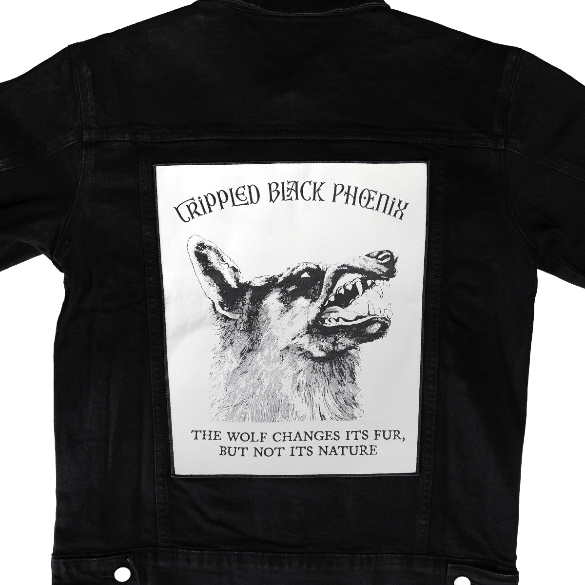CRIPPLED BLACK PHOENIX "I, Vigilante" Denim Jacket - Evil Greed
