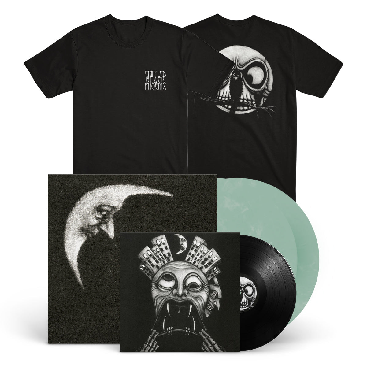 CRIPPLED BLACK PHOENIX "Sceaduhelm (Deluxe Edition)" 2xLP + 10" + T-Shirt Bundle