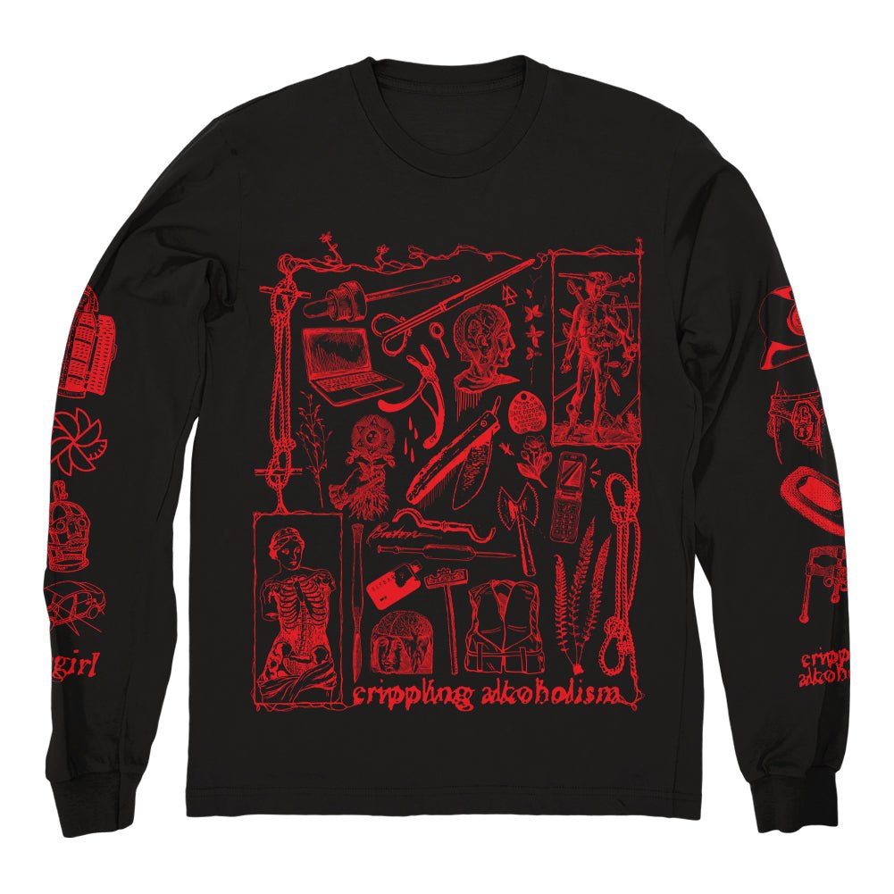 CRIPPLING ALCOHOLISM "Camgirl - Red" Longsleeve - Evil Greed