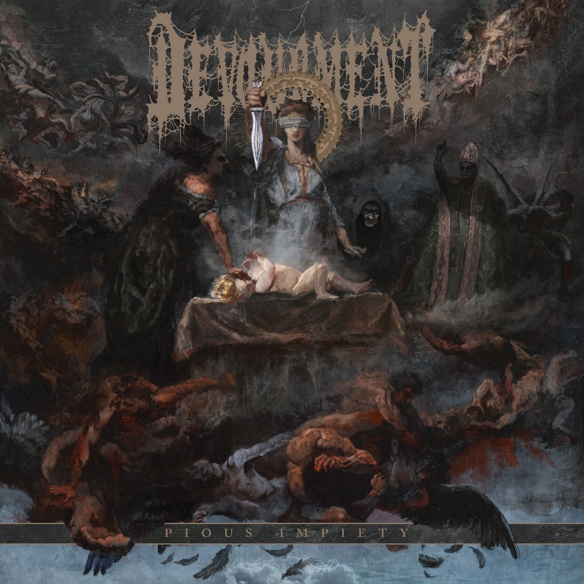 DEVOURMENT "Pious Impiety" 7" - Evil Greed