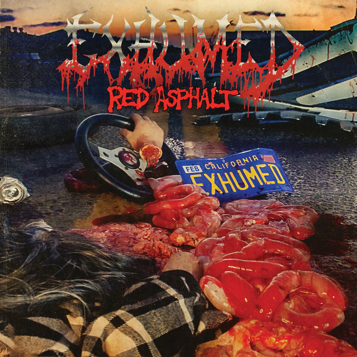 EXHUMED "Red Asphalt" LP - Evil Greed