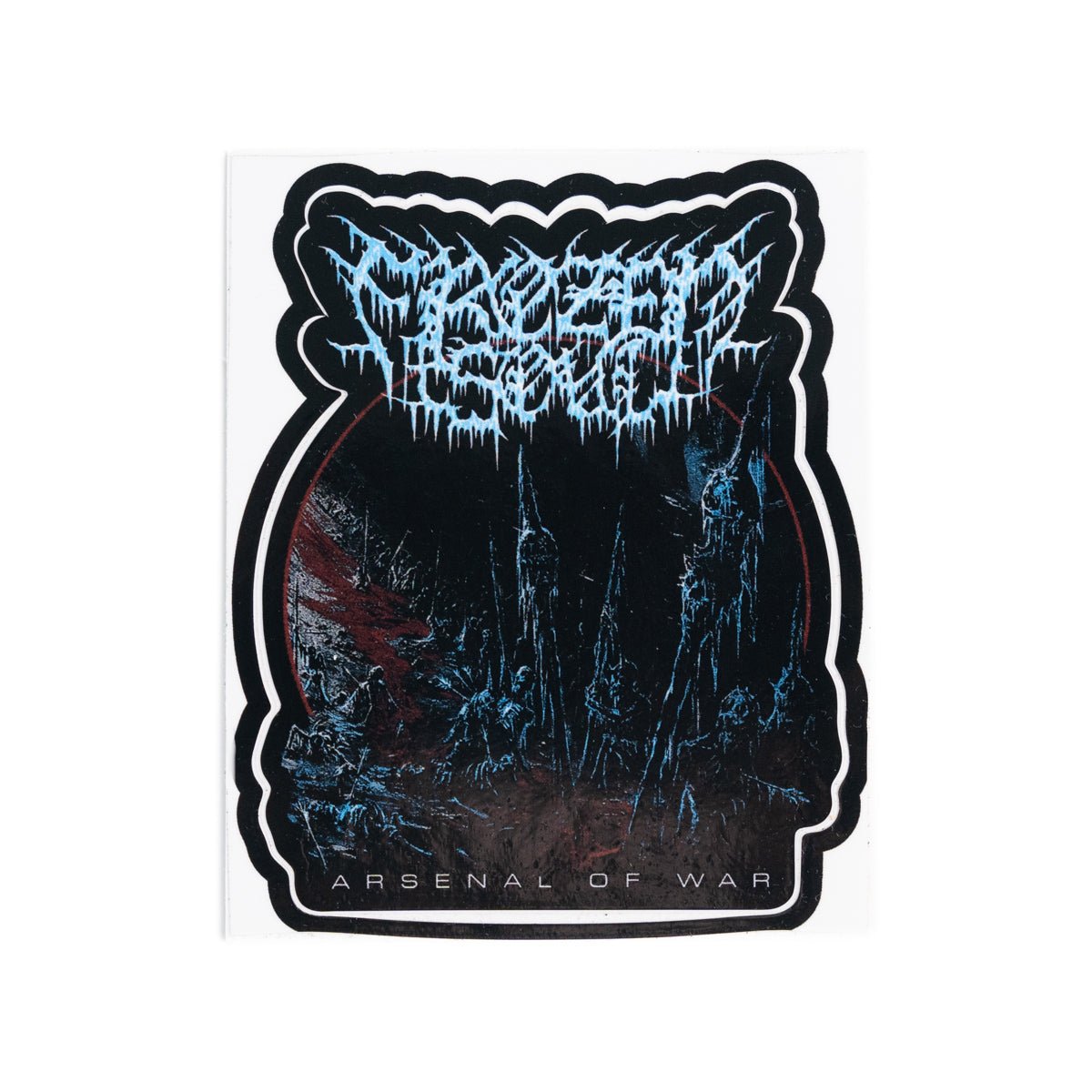 FROZEN SOUL "Arsenal Of War" Sticker - Evil Greed