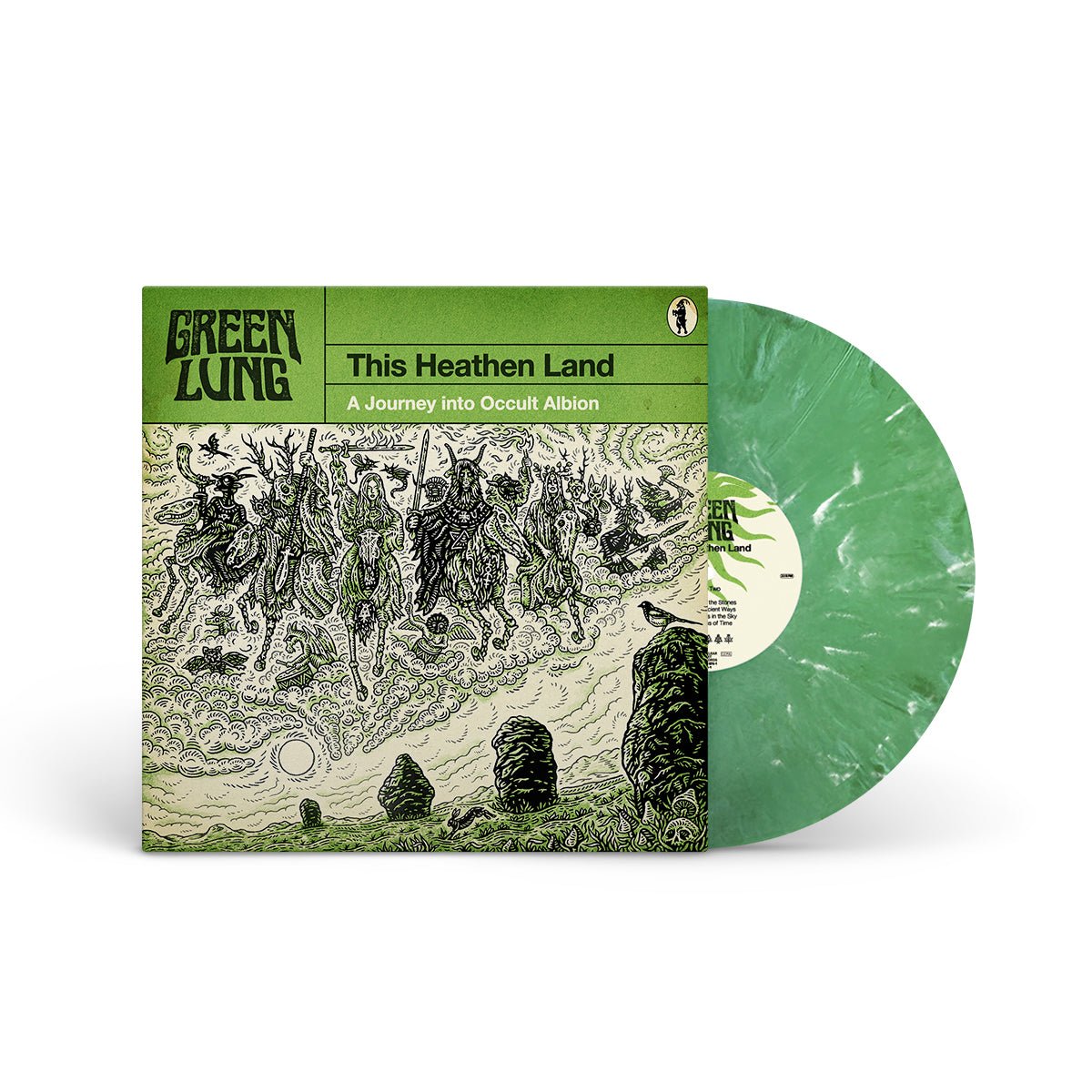 GREEN LUNG "This Heathen Land" LP GREEN WHITE MARBLE
