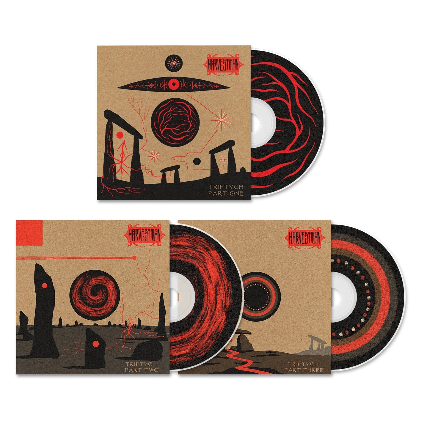 HARVESTMAN "Triptych: Part One - Three" CD Bundle - Evil Greed