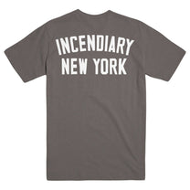 INCENDIARY "Product Of New York - Grey" T-Shirt - Evil Greed