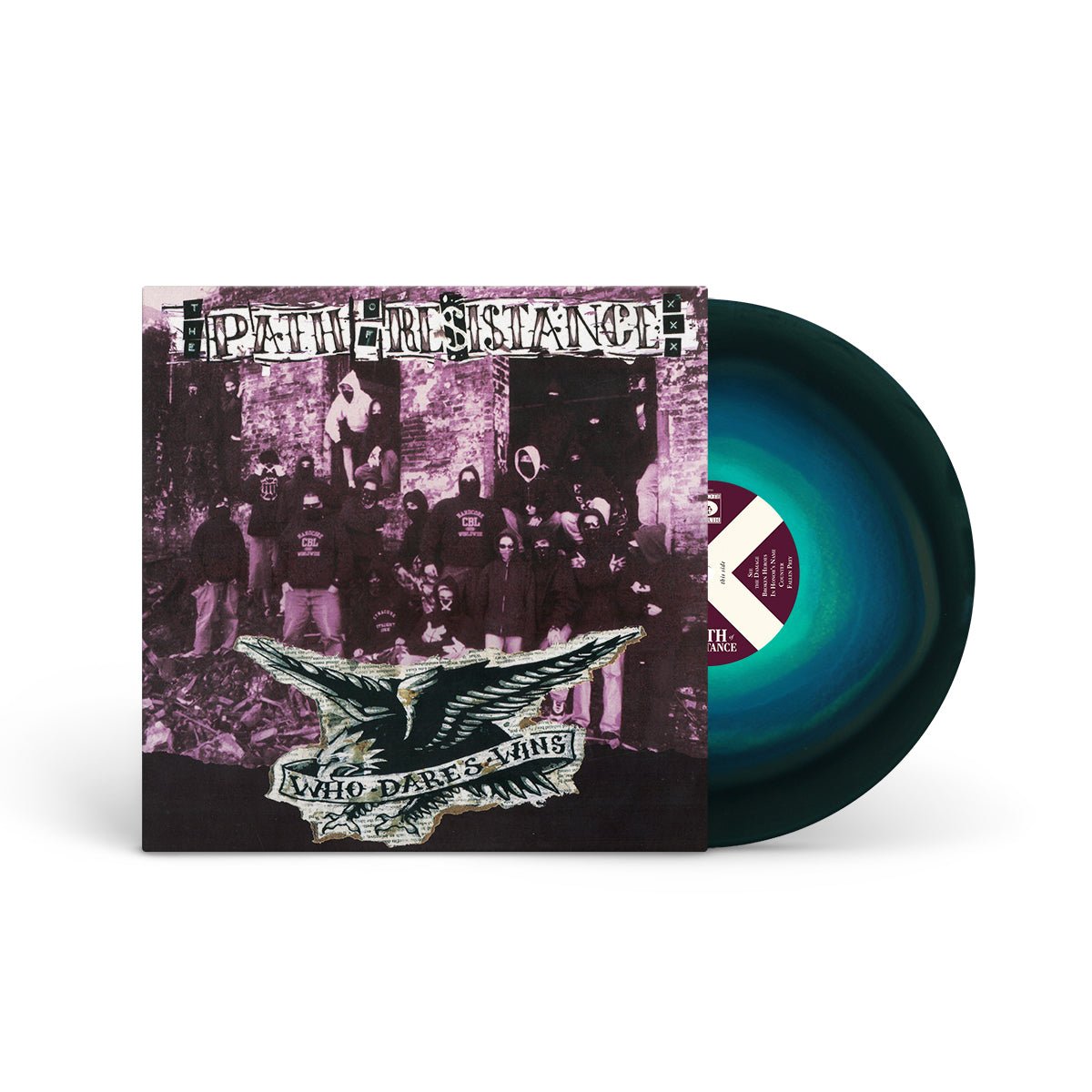 PATH OF RESISTANCE "Who Dares Wins - 30th Anniversary Reissue" LP BLACK ICE AQUA BLUE &amp; MINT GREEN (EG EXCLUSIVE)