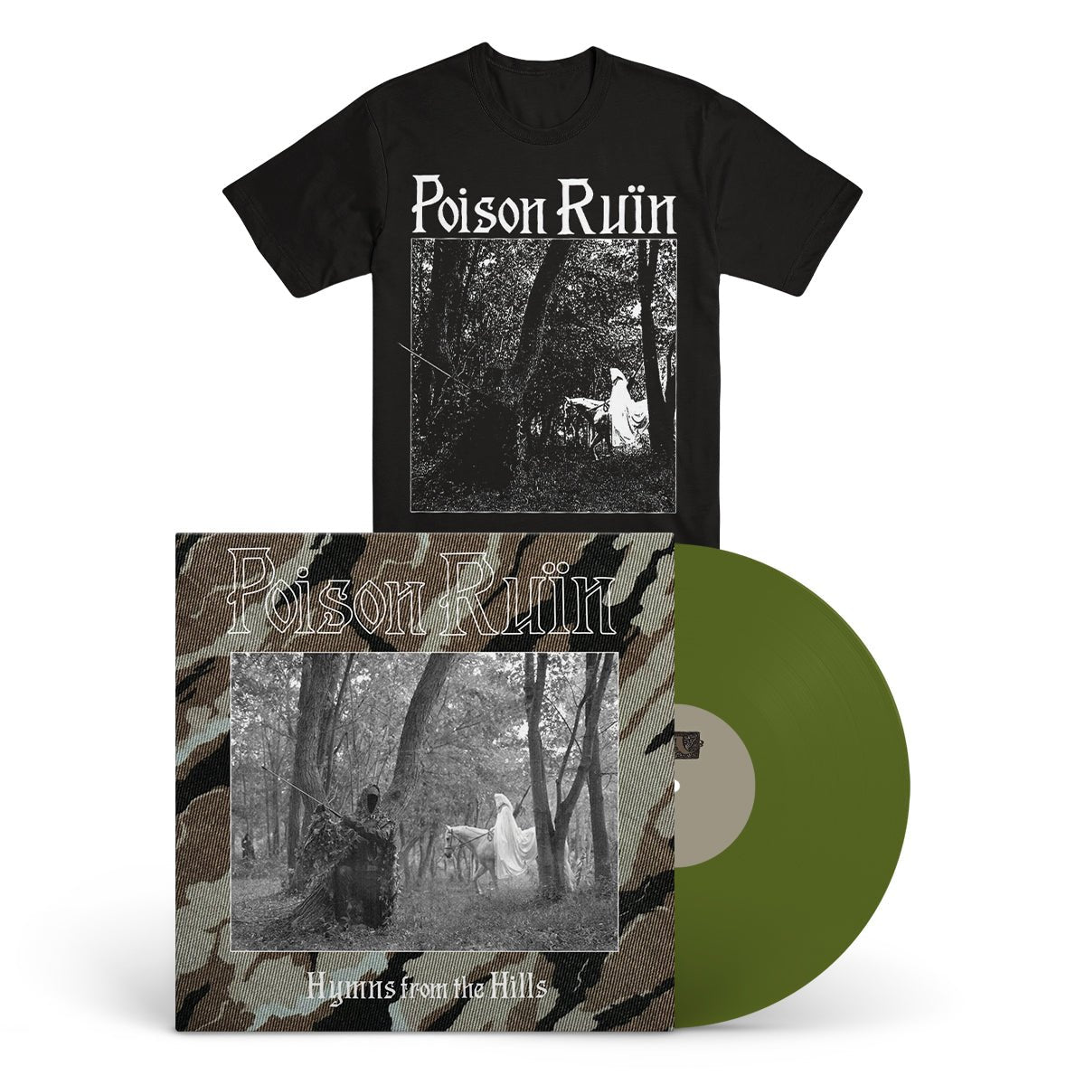 POISON RUIN "Hymns From The Hills" LP + T-Shirt Bundle