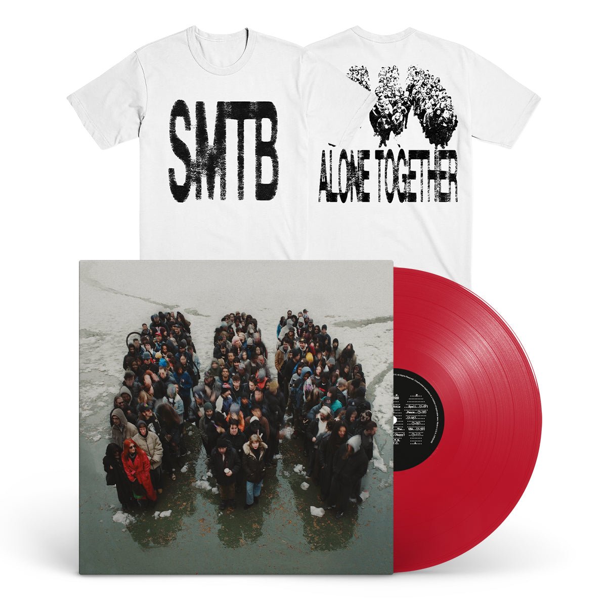 SHOW ME THE BODY "Alone Together - Deluxe - White" LP + T-Shirt Bundle - Evil Greed