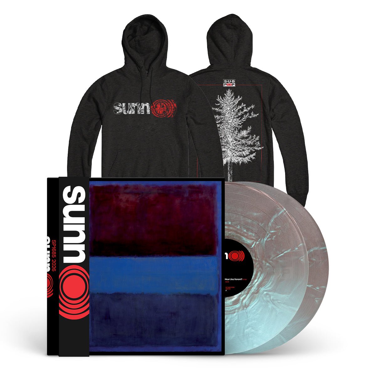 SUNN O))) "sunn O)))" 2xLP + Hoodie Bundle PEARL FLIP (EG EXCLUSIVE)