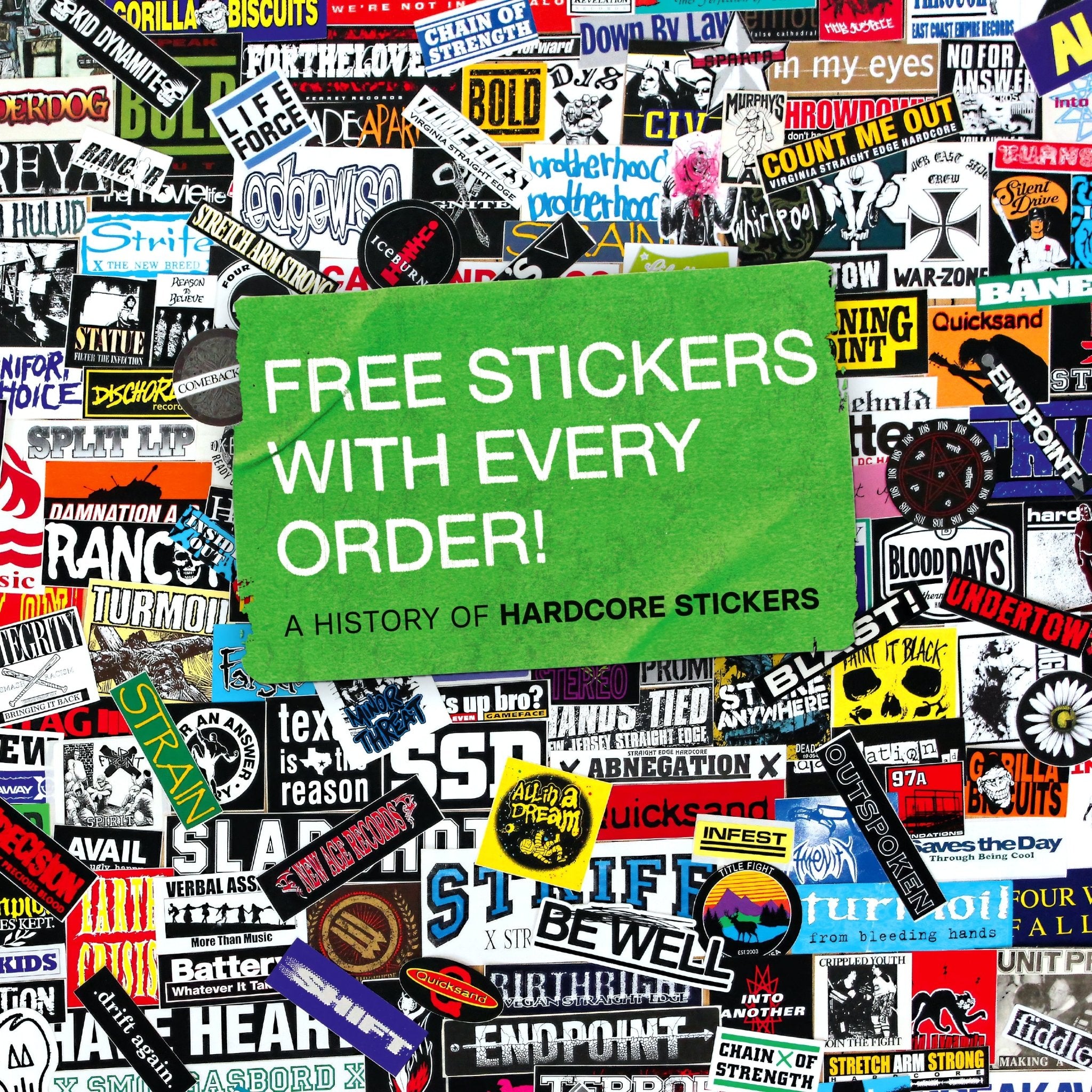 THOMAS RACKOW "Free Stickers with Every Order: A History of Hardcore Stickers" Book
