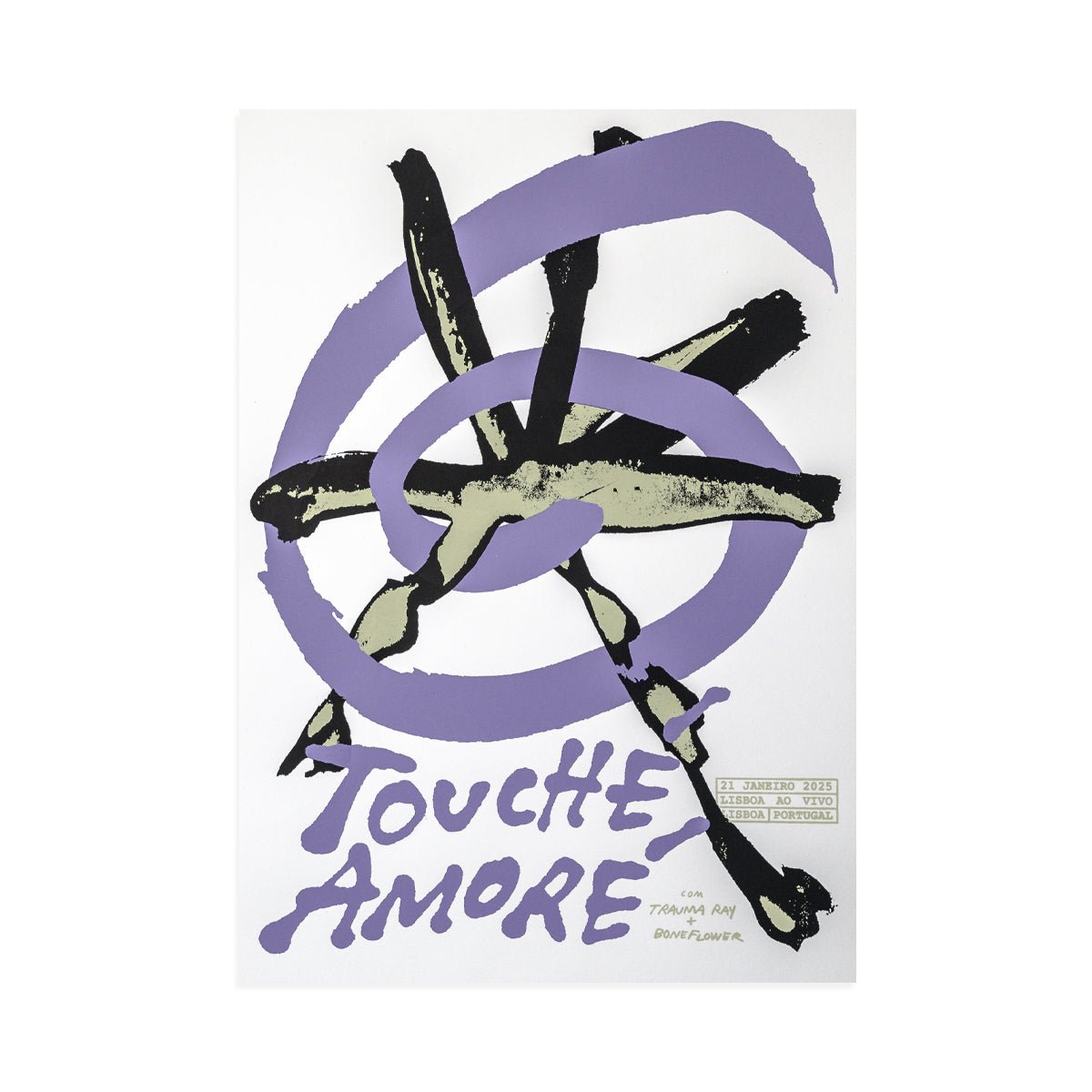 TOUCHE AMORE "Lisboa 2025" Screenprinted Poster - Evil Greed